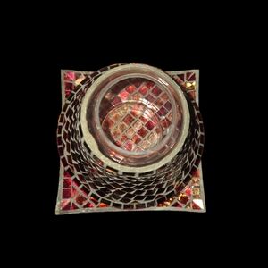 Mosaic Glass Candle Holder